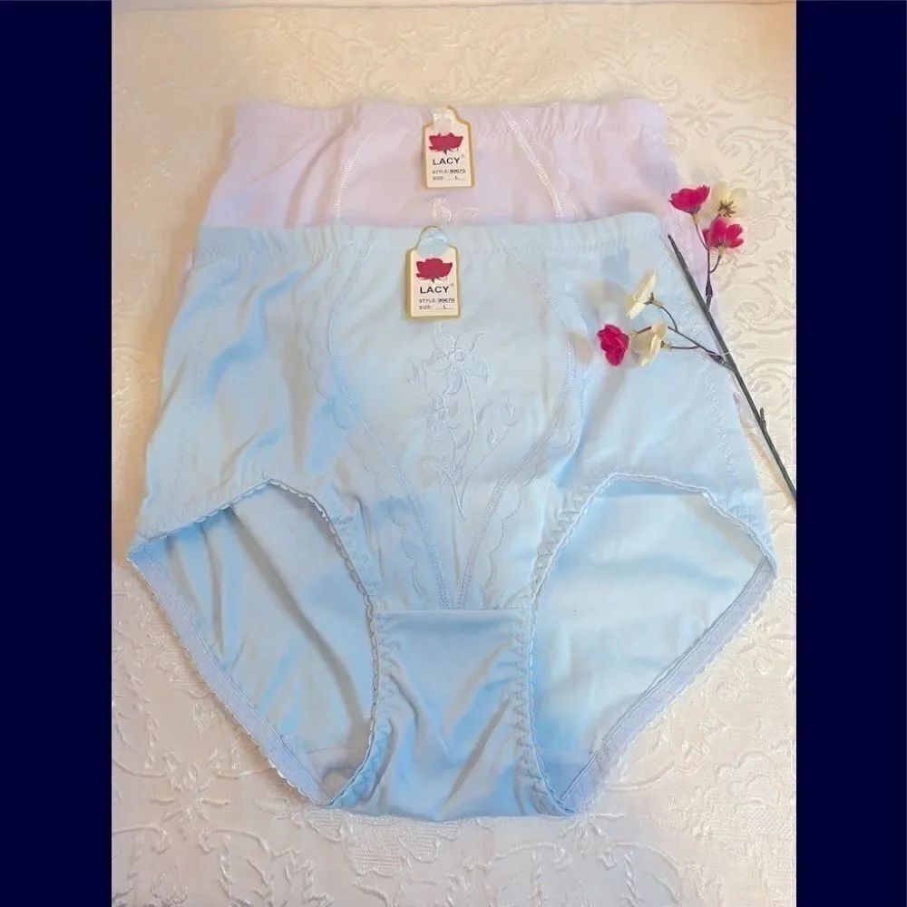 Lacy assorted embroidery design print Underwear L